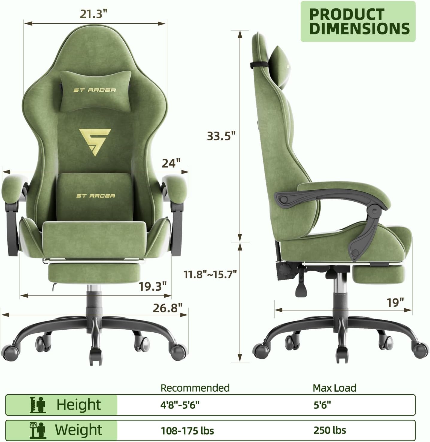 كرسي ألعاب بتصميم رياضي للبالغ - مراجعة Ergonomic Office Chair وسعره
