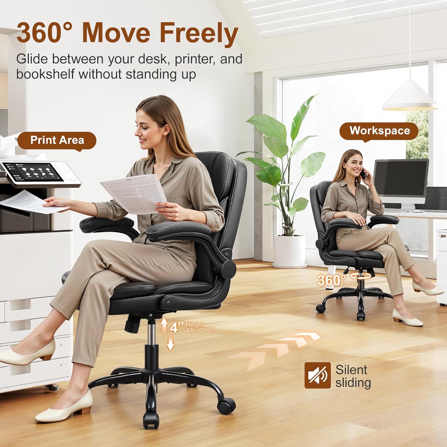 كرسي مكتب مريح مع وسادة مزدوجة - مراجعة Ergonomic Office Chair وسعره