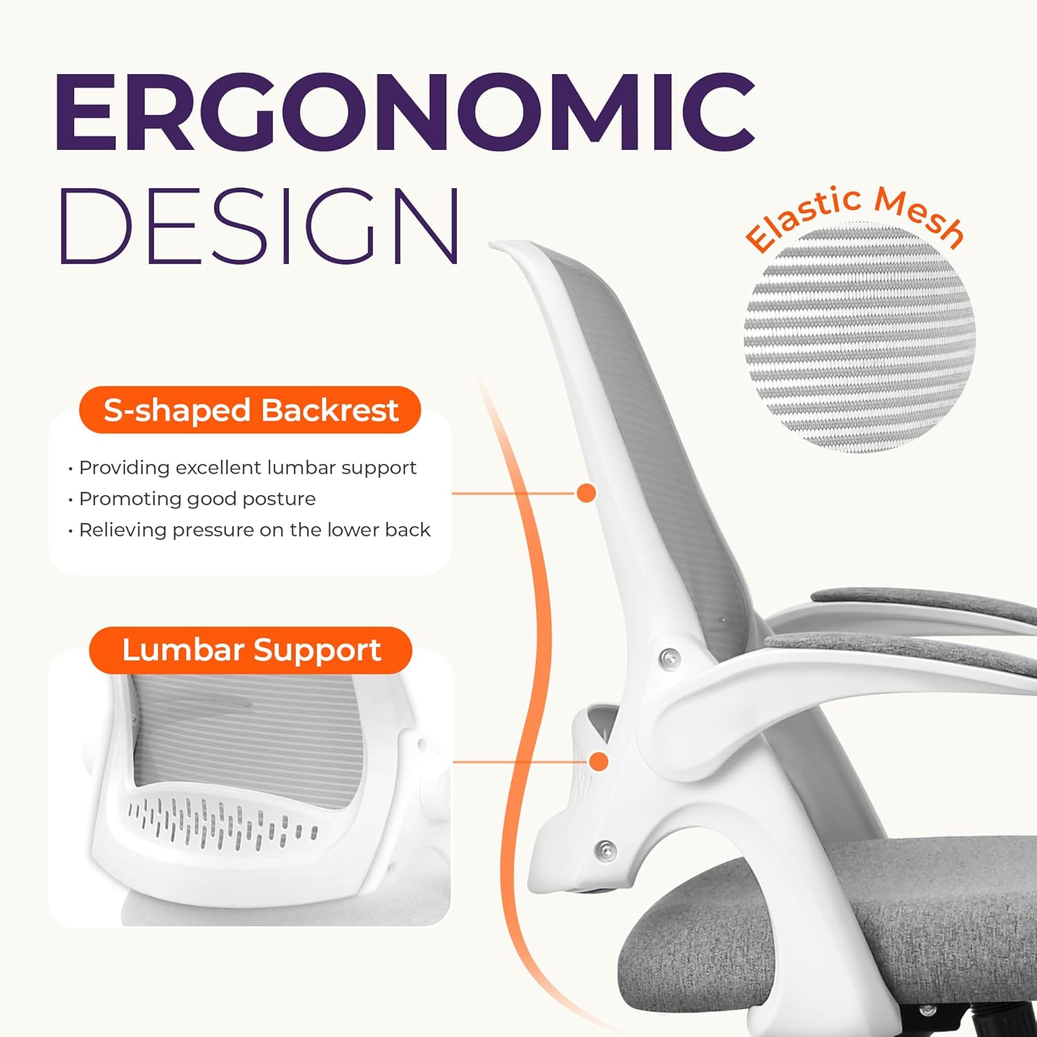 كرسي مكتب شبكي مريح مع دعم للظ - مراجعة Ergonomic Office Chair وسعره