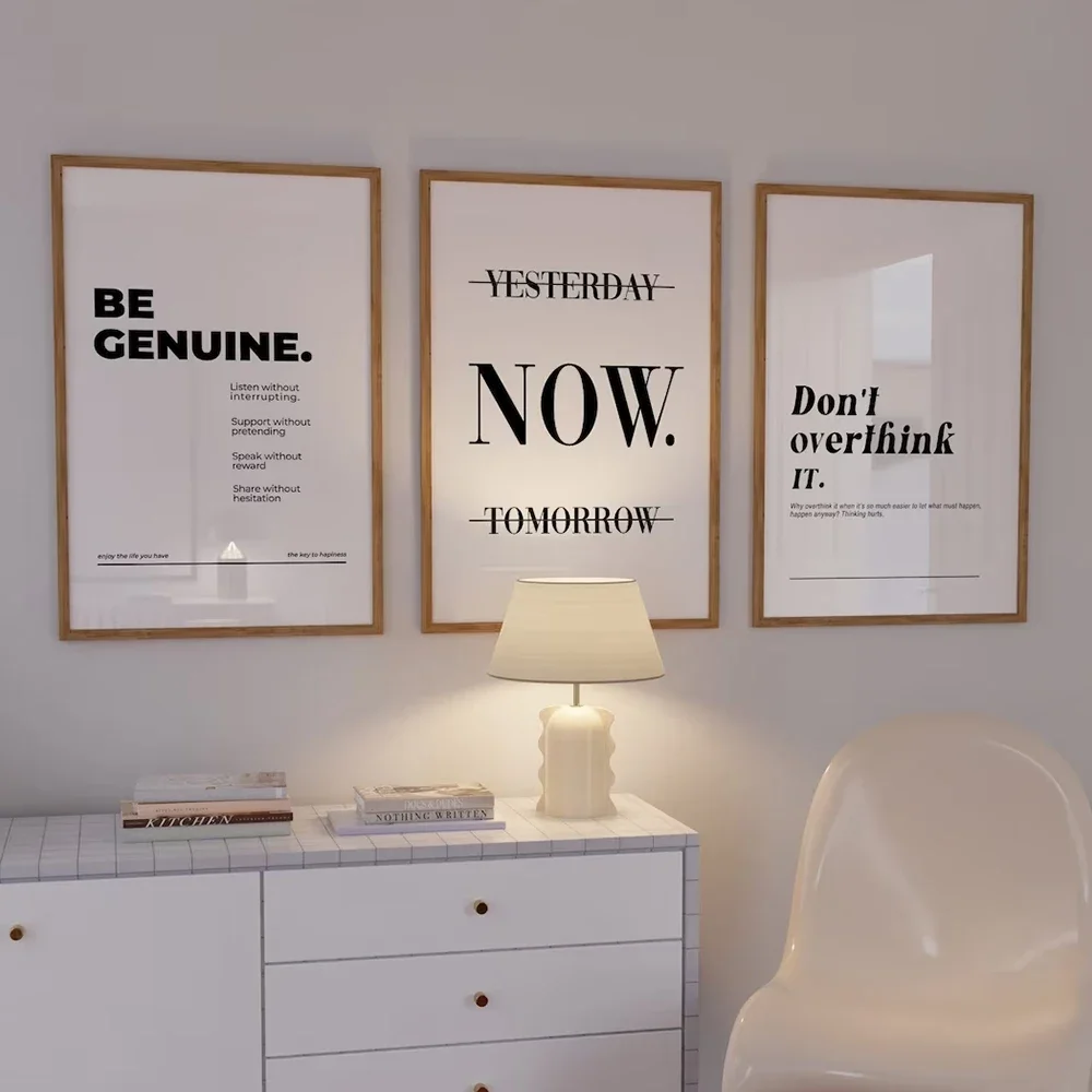 يقتبس التحفيز البسيط فن الحائط - مراجعة Home Office Room Inspiration وسعره