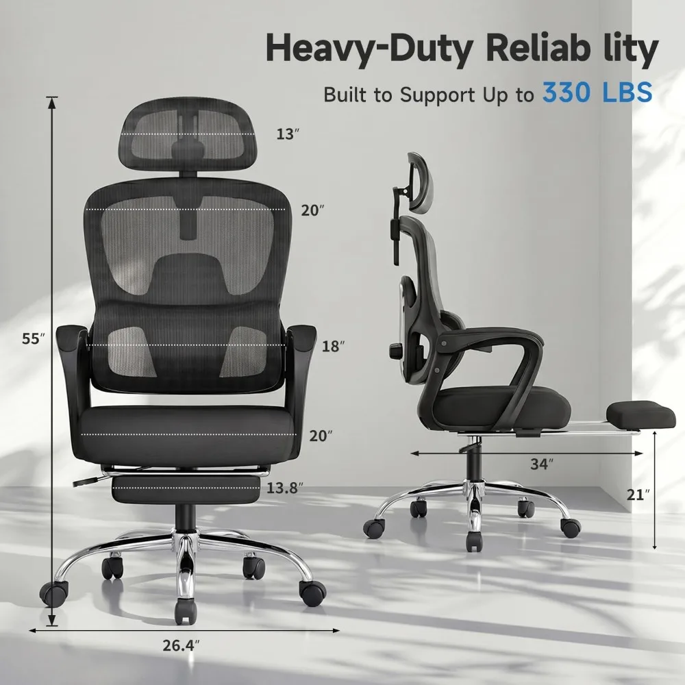 كرسي مكتب مريح بتصميم مريح للج - مراجعة Ergonomic Office Chair وسعره