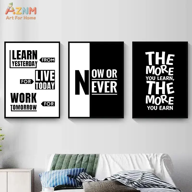 لوحة قماشية ملهمة بعبارة تحفيز - مراجعة Home Office Room Inspiration وسعره