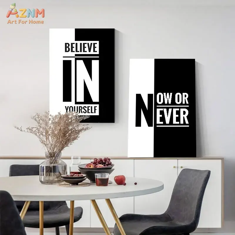 لوحة قماشية ملهمة بعبارة تحفيز - مراجعة Home Office Room Inspiration وسعره