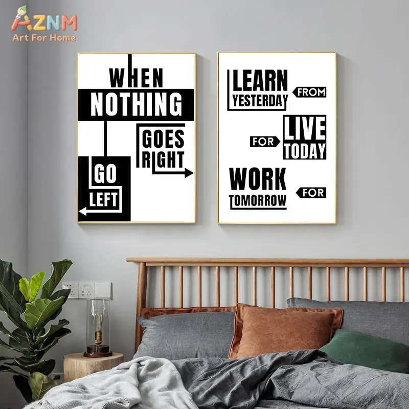 لوحة قماشية ملهمة بعبارة تحفيز - مراجعة Home Office Room Inspiration وسعره