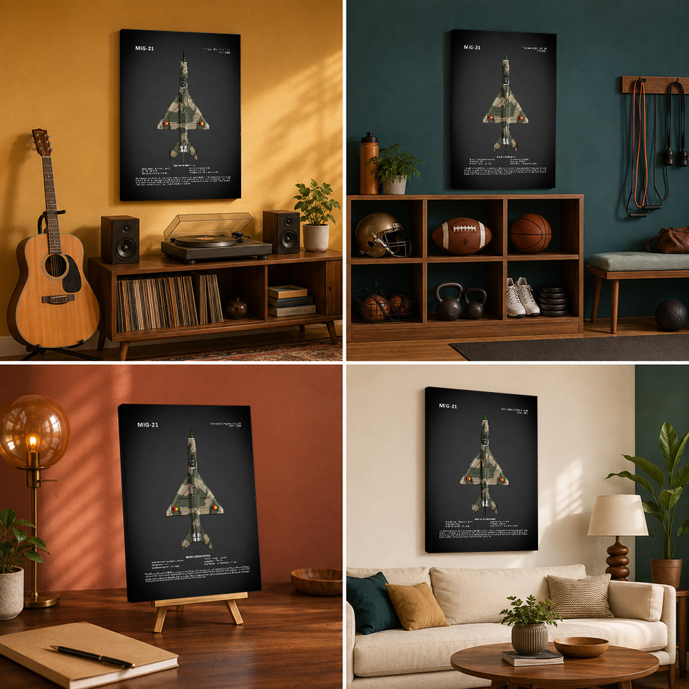 لوحة فنية مطبوعة على قماش مغلف - مراجعة Home Office Layout وسعره