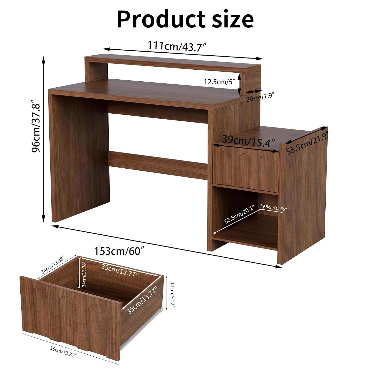 مكتب تنفيذي بطول 60 بوصة مع در - مراجعة Home Office Work Table وسعره