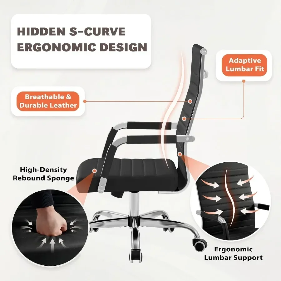 كرسي مكتب فاخر بظهر متوسط مصنو - مراجعة Ergonomic Office Chair وسعره